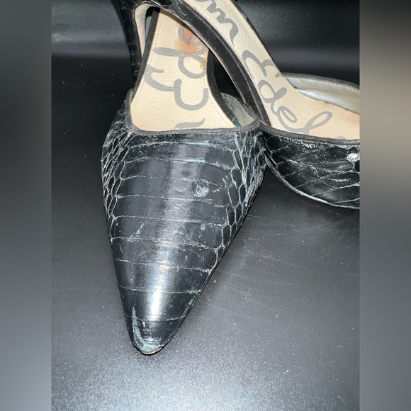 Sam Edelman Black Croc-Patterned Heels - Picture 4 of 7